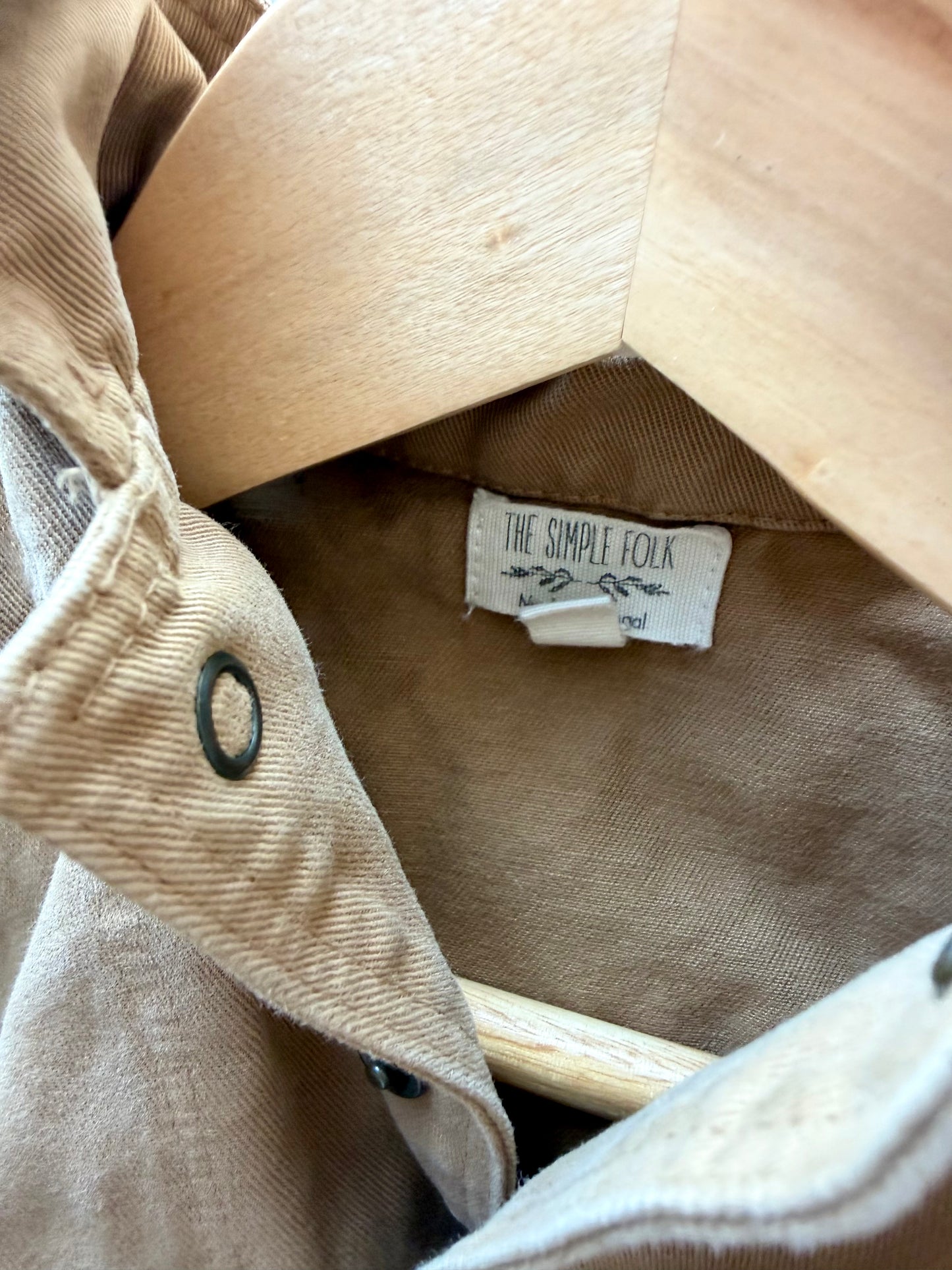 Simple Folk Tank Coat with Removable Hood / 12-18m