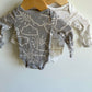 White + Grey Cloud Smile Bodysuits (2) / 0m