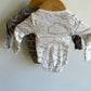 White + Grey Cloud Smile Bodysuits (2) / 0m