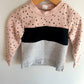 Blush Spotted, Black + Grey Sweater / 2T
