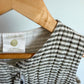 100% Cotton Grey + White Striped Sleep Sack / 12-18m