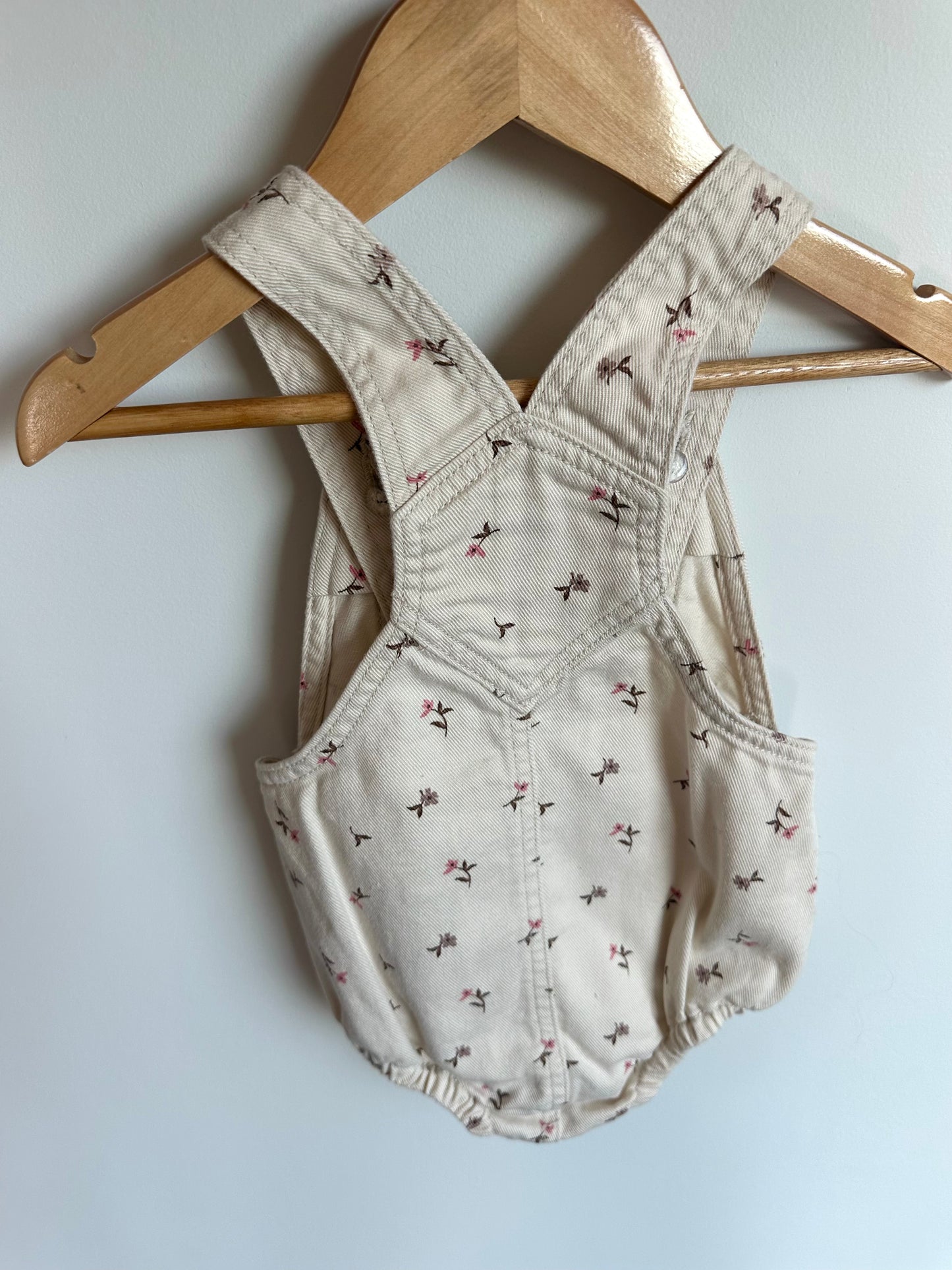 Floral Bubble Romper Overalls / 12-18m