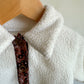 White Sweater with Floral Trim / 9m