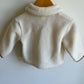 White Sweater with Floral Trim / 9m