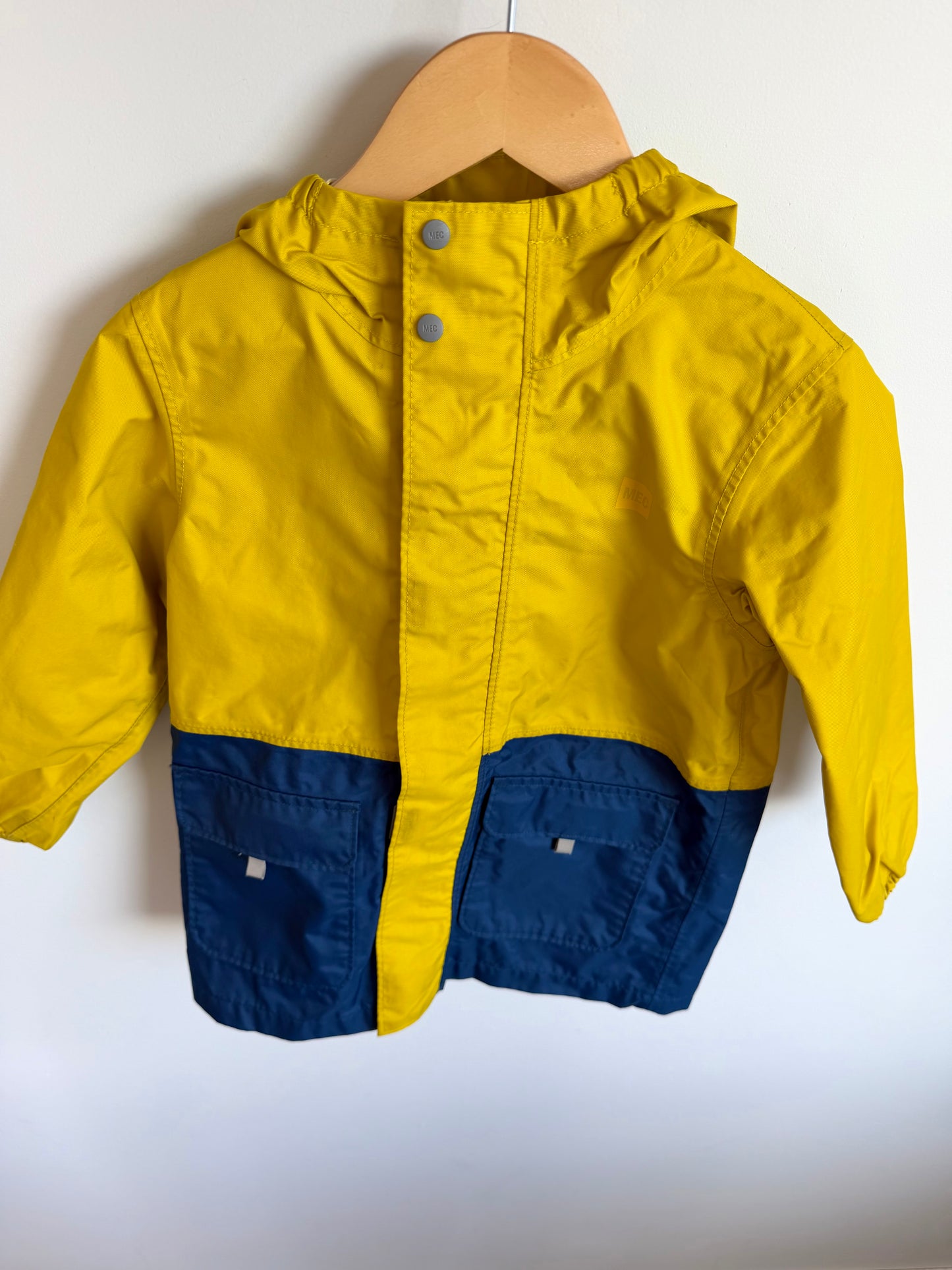 MEC Yellow + Navy Rain Jacket (PLAY) / 4 years