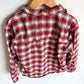 Red Checkered Plaid Cotton Top / 6-7 years