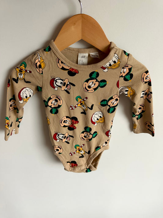 H&M Tan Holiday Disney Bodysuit / 6-9m