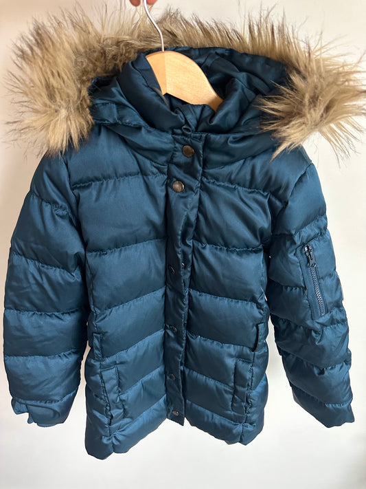 Navy Hooded Puffer Jacket / 8-9 years?