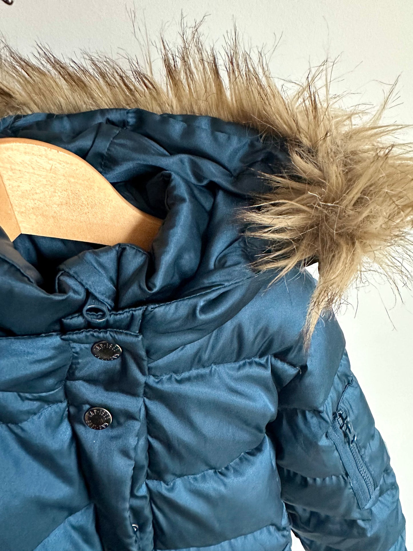 Navy Hooded Puffer Jacket / 8-9 years?