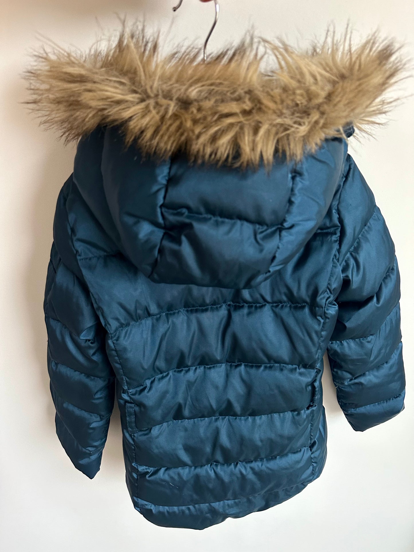 Navy Hooded Puffer Jacket / 8-9 years?
