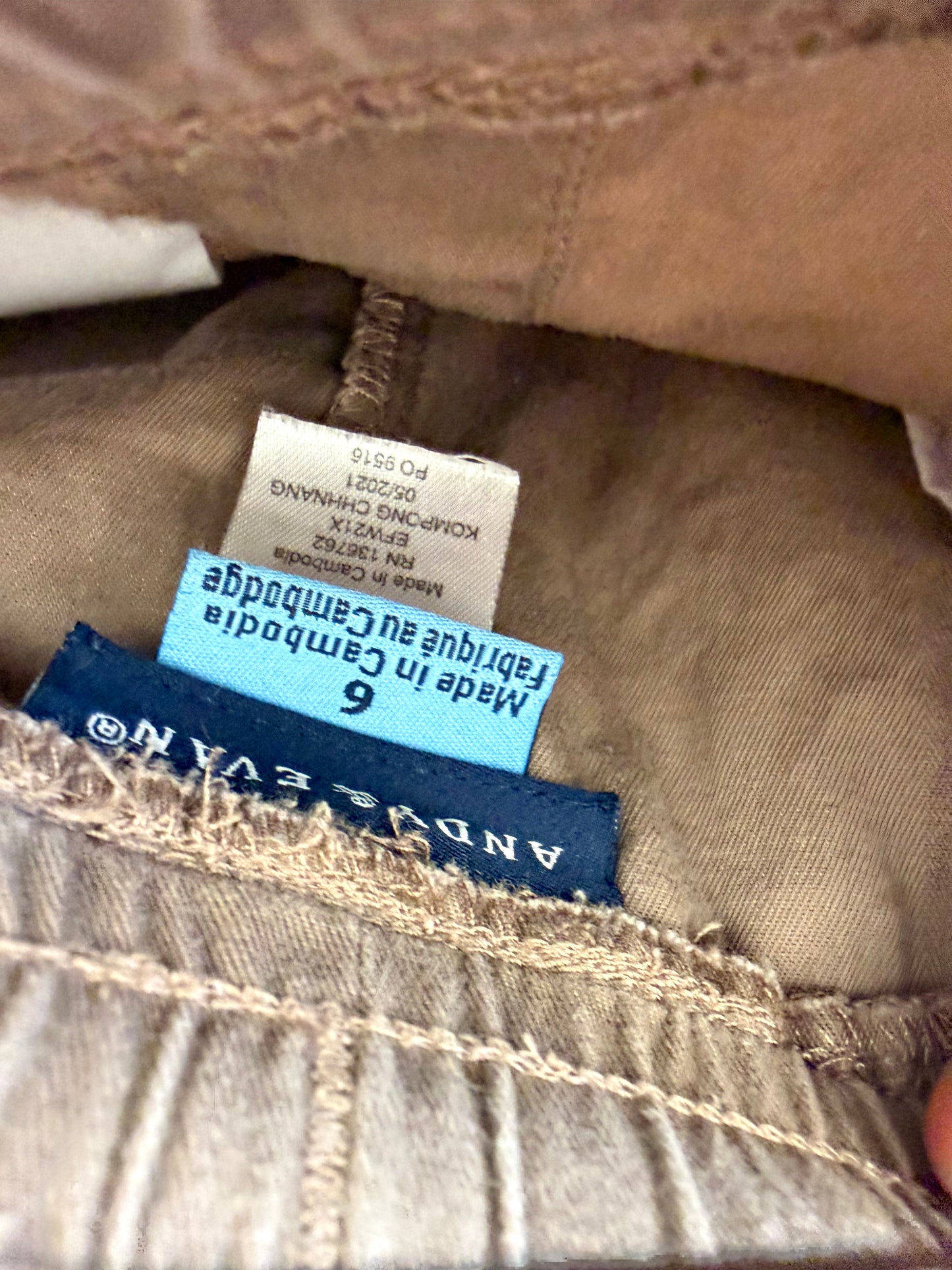Tan Tapered Pants / 6 years
