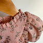 Pink Floral Ruffle Dress / 12m