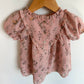 Pink Floral Ruffle Dress / 12m