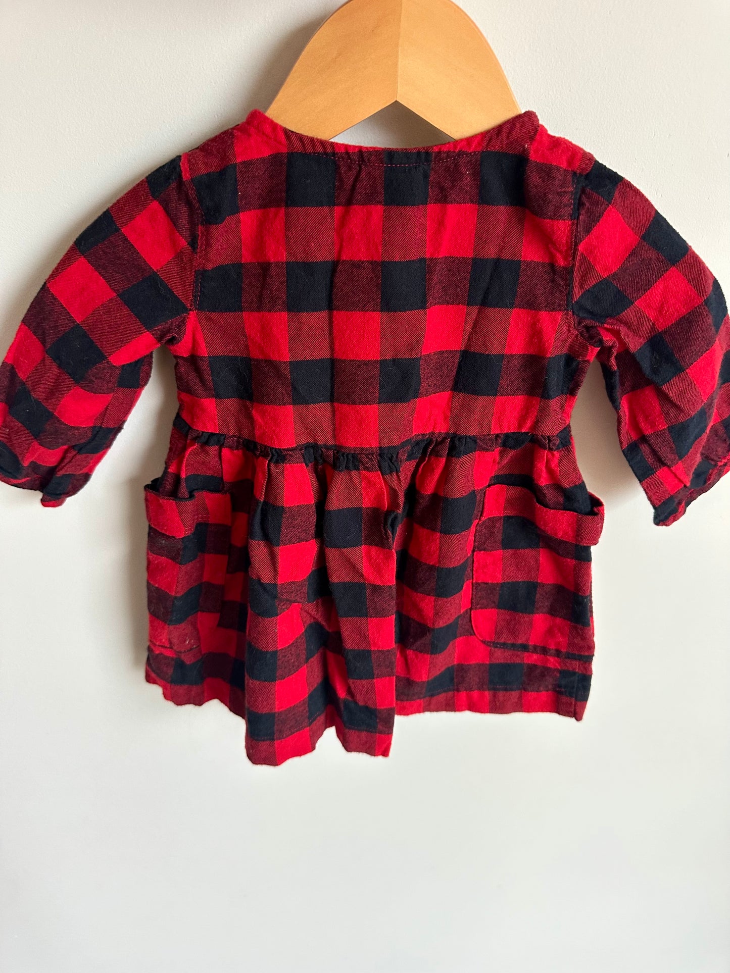 Checkered Red + Black Dress / 6m