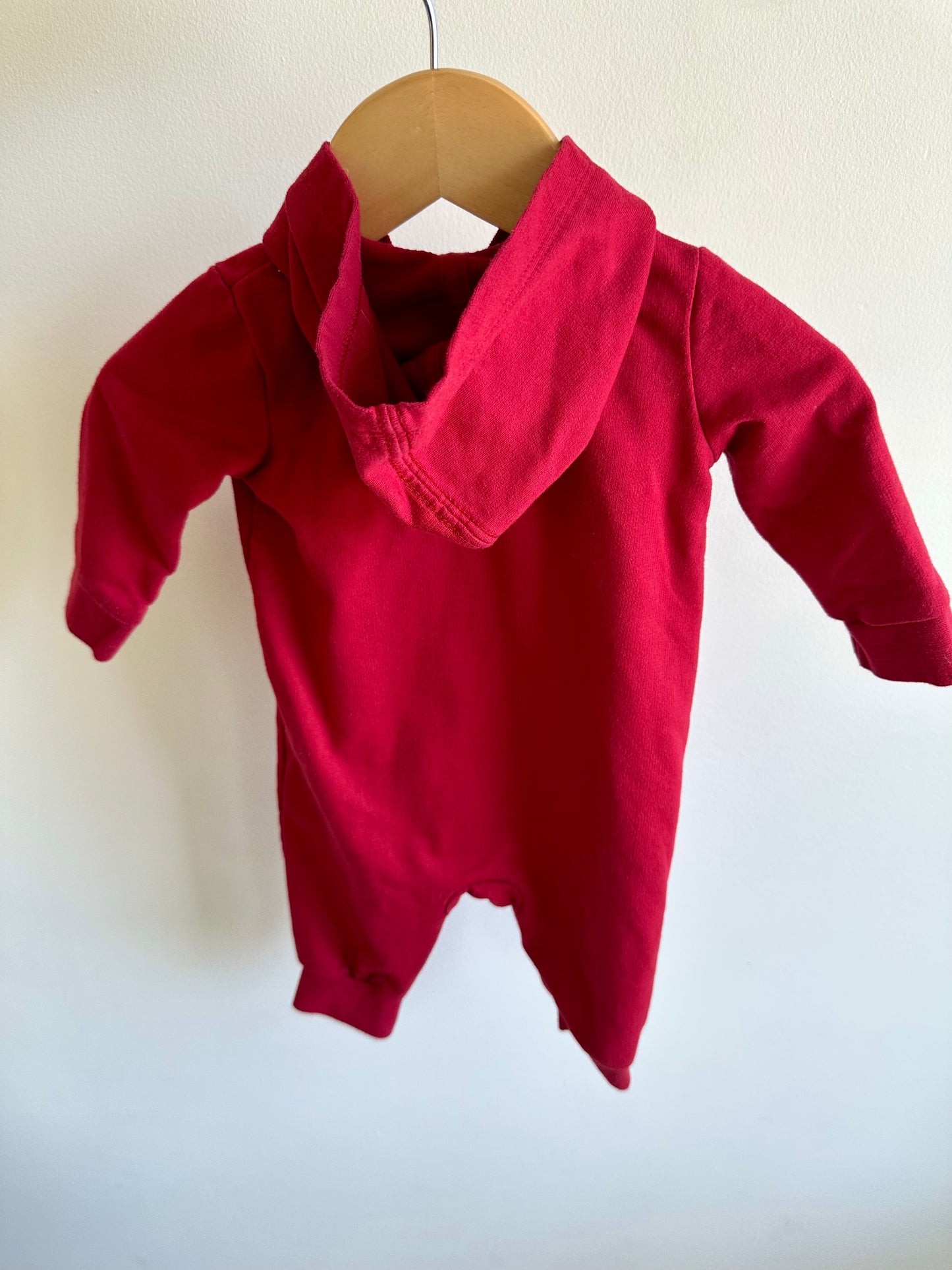 Red Air Jordan Hood Jumpsuit / 6m