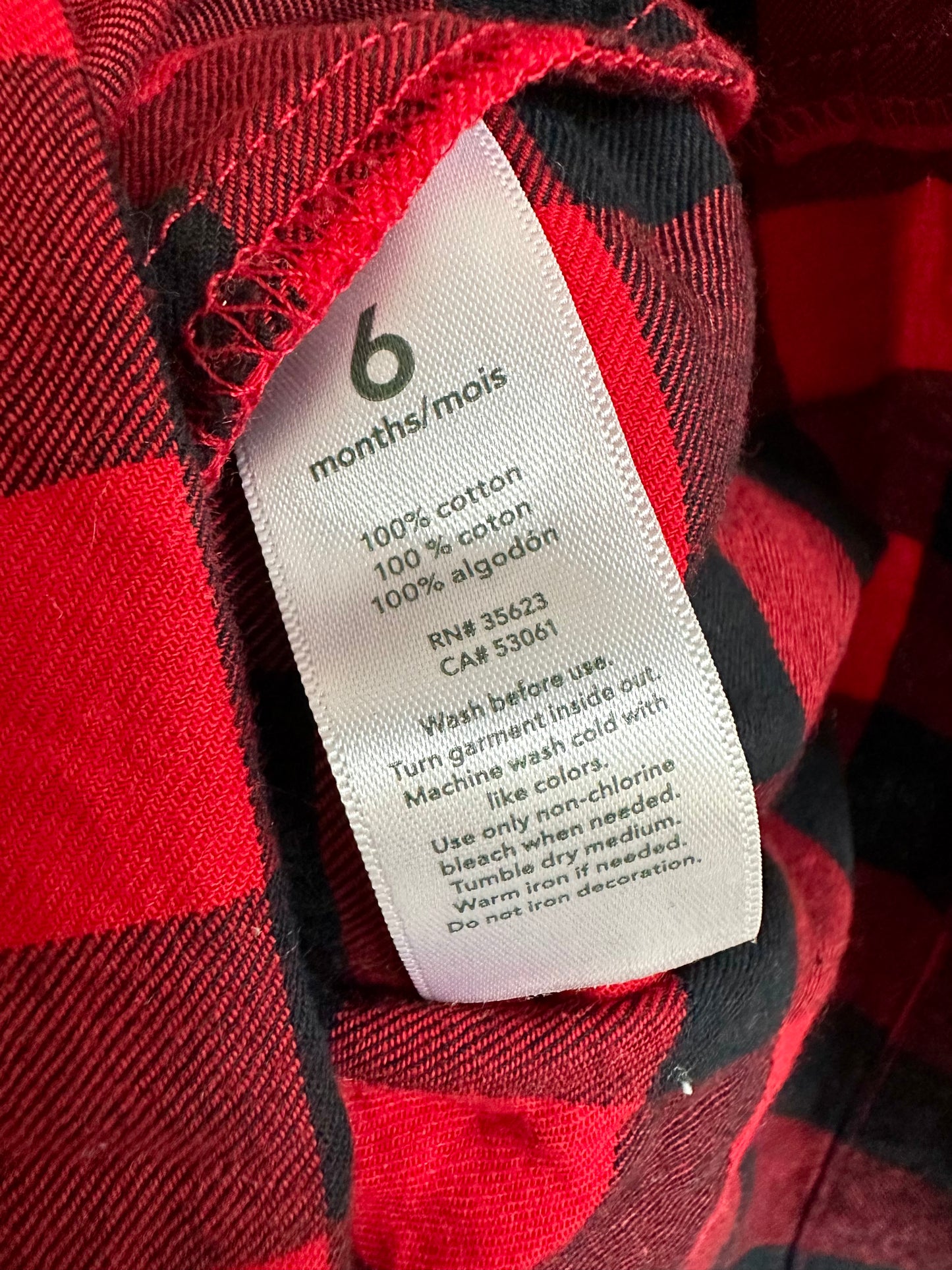 Checkered Red + Black Dress / 6m