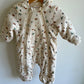 Woodland Animal Cream Bunting Suit / 0-3m