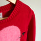 Heart Fuzzy Sweater / 7 years
