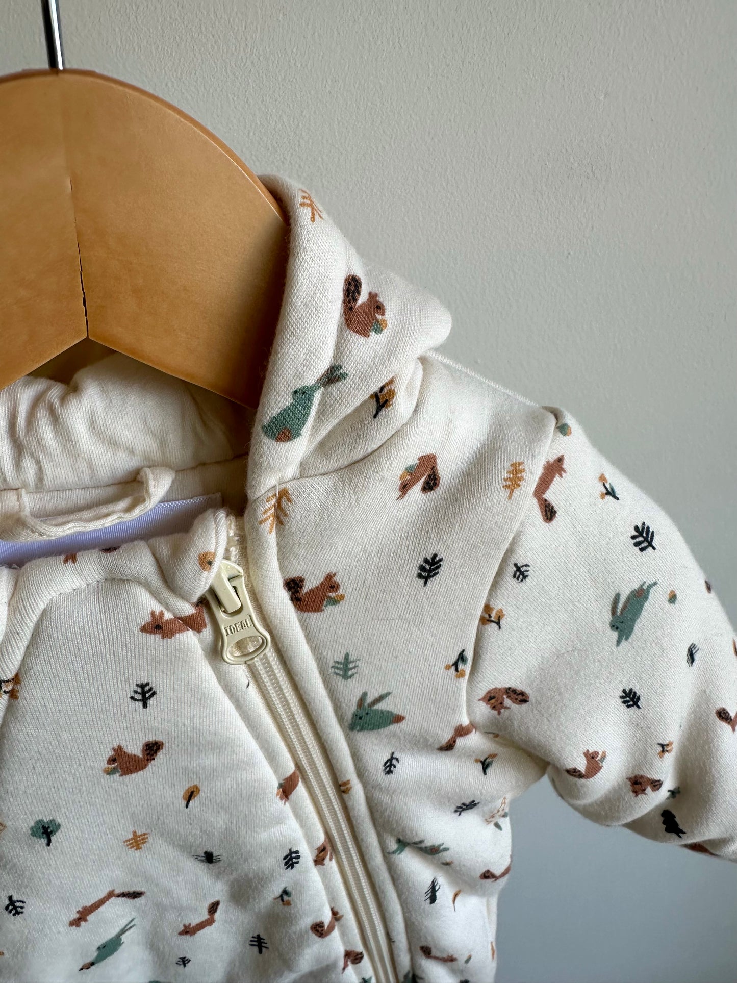Woodland Animal Cream Bunting Suit / 0-3m