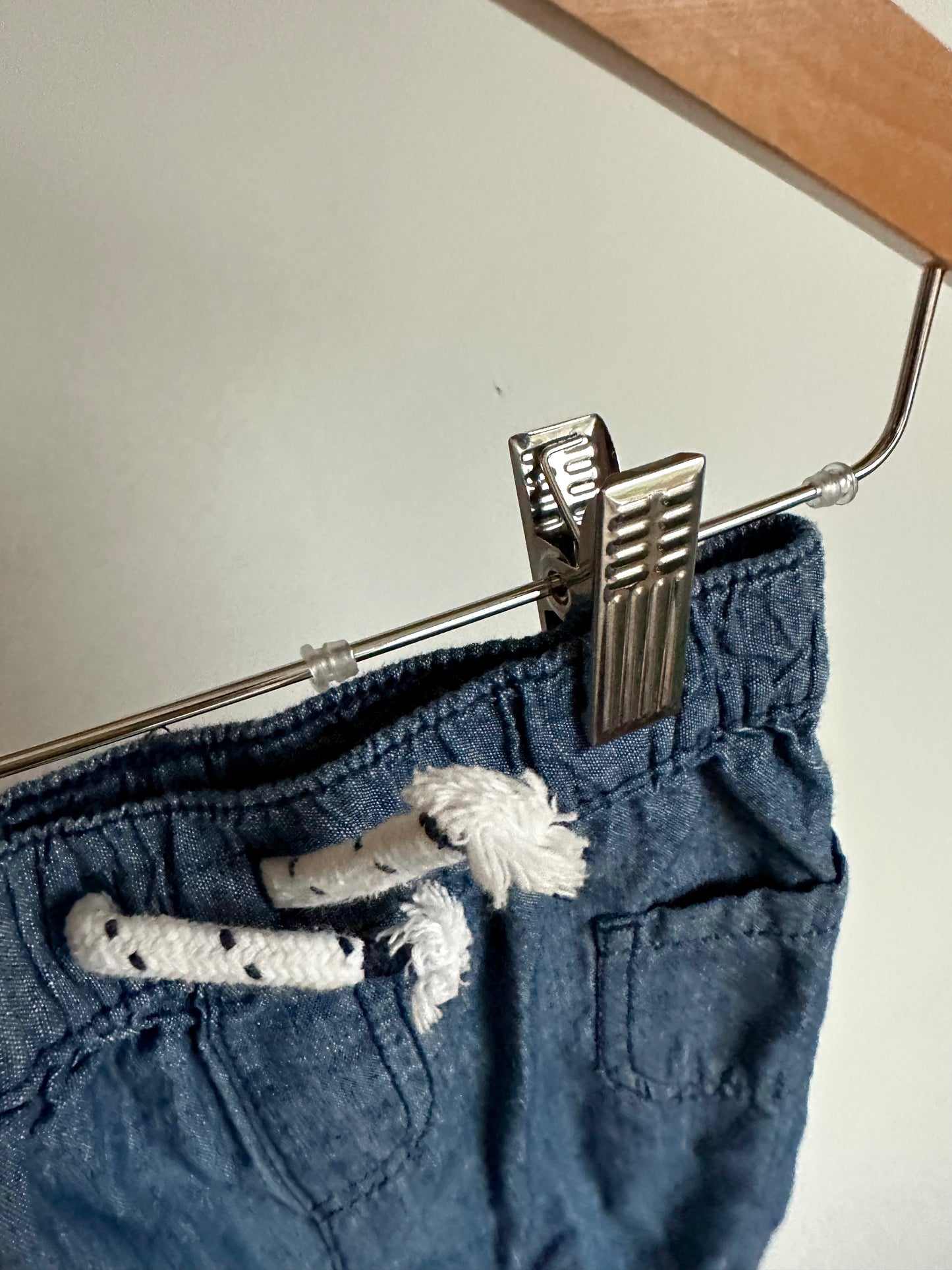 Chambray Tapered Pants / 6-12m