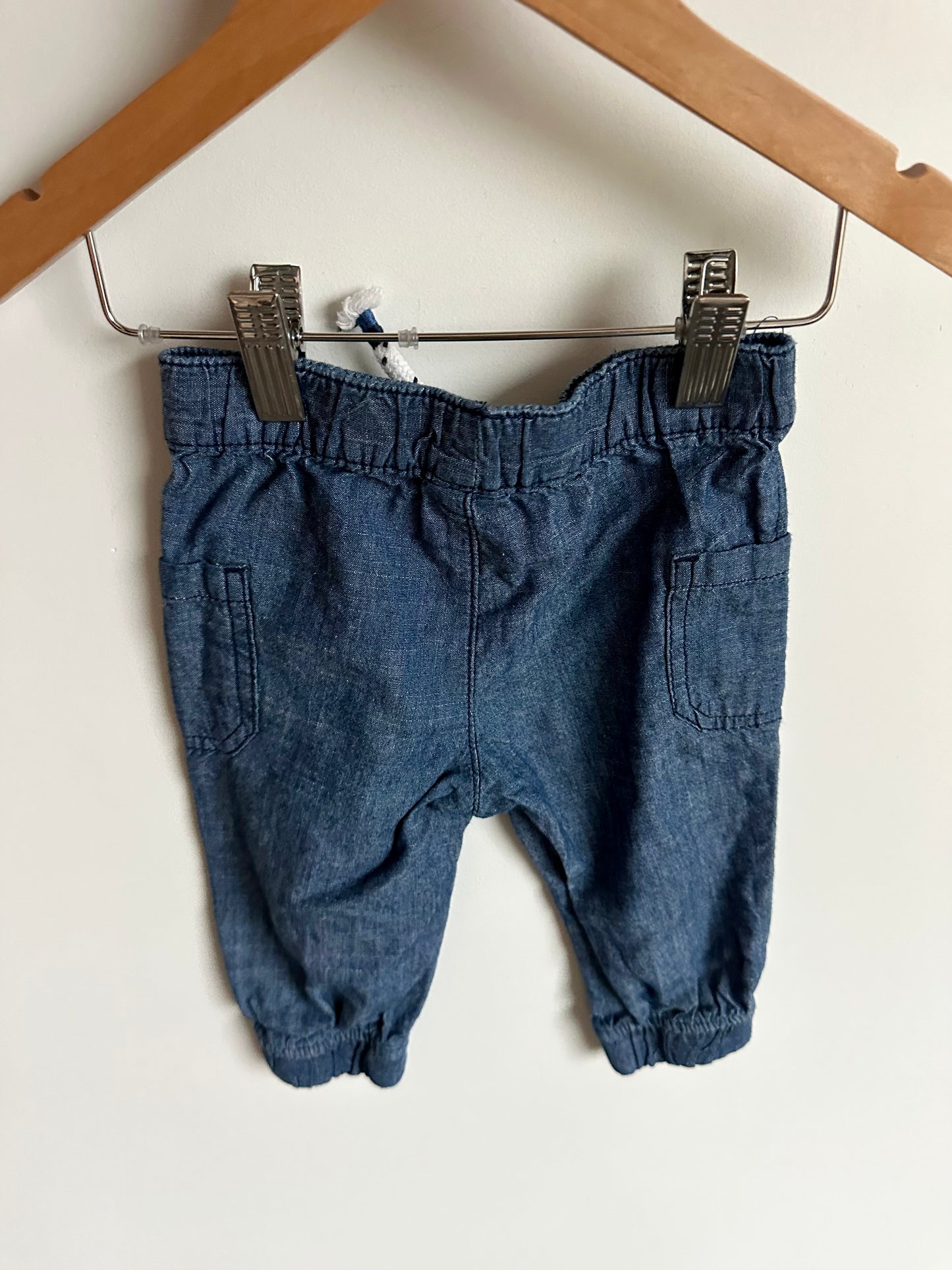 Chambray Tapered Pants / 6-12m