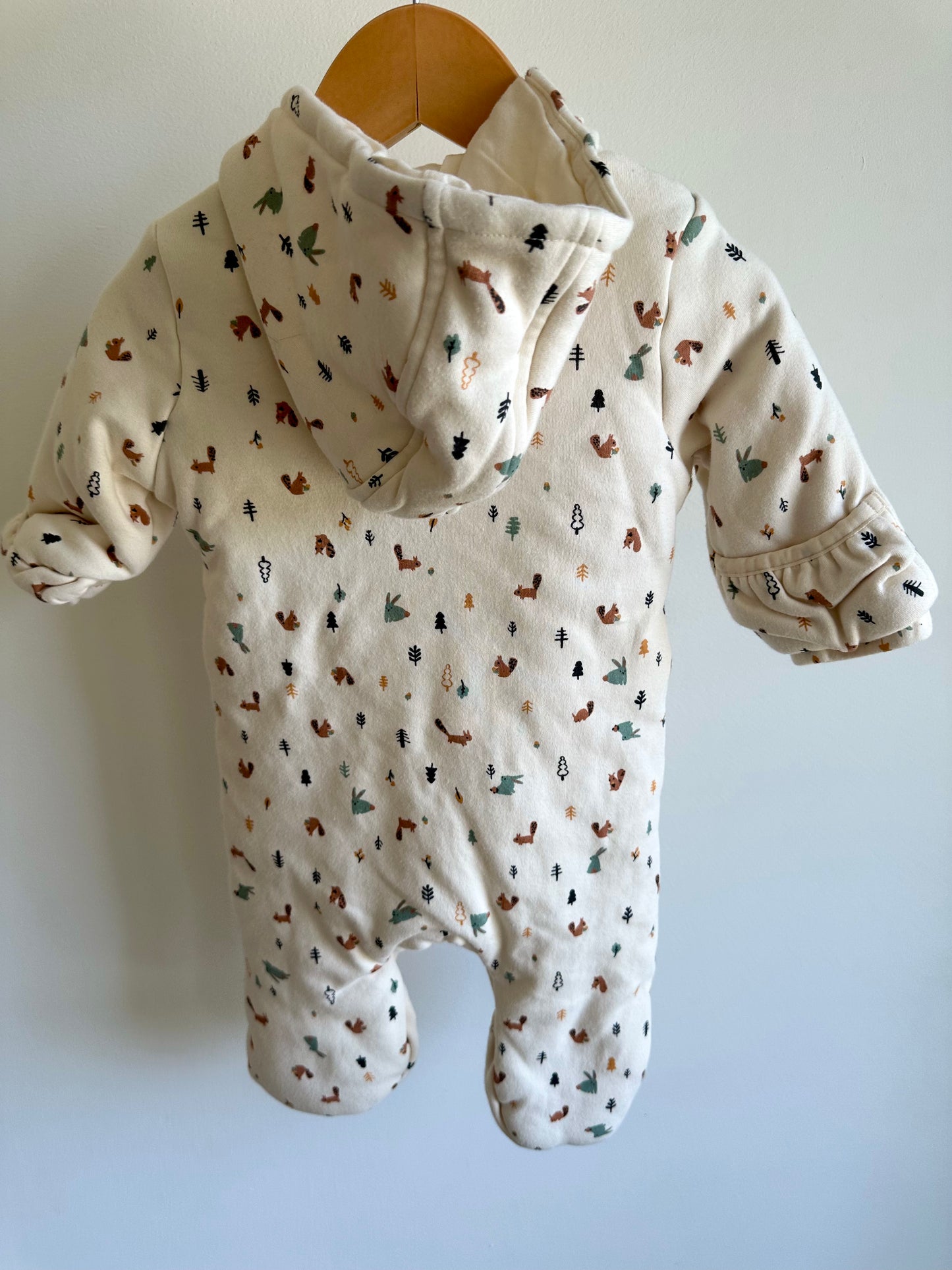 Woodland Animal Cream Bunting Suit / 0-3m