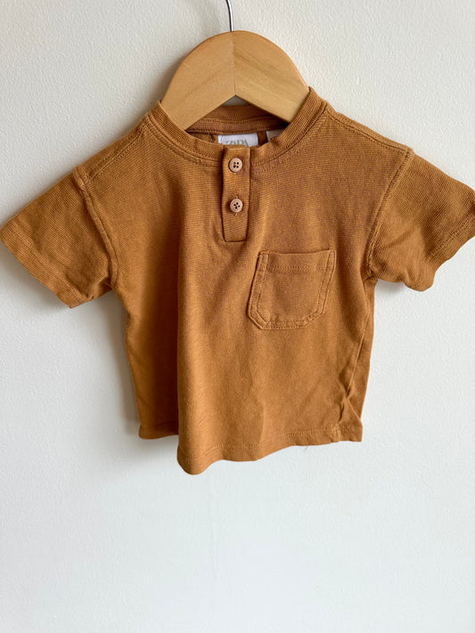 Zara Caramel Pocket Tee / 9-12m