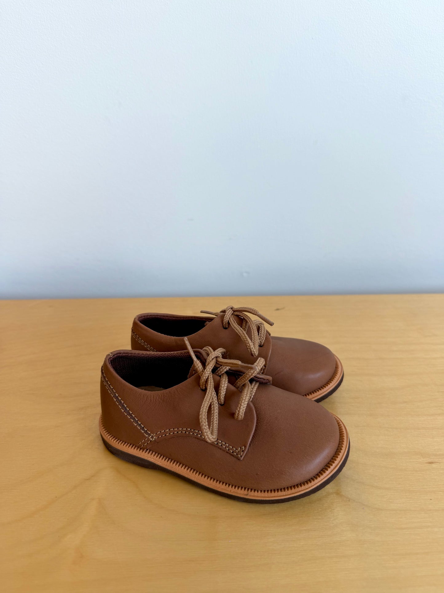 Adelisa & Co Tan Leather Dress Shoes / 12-18m