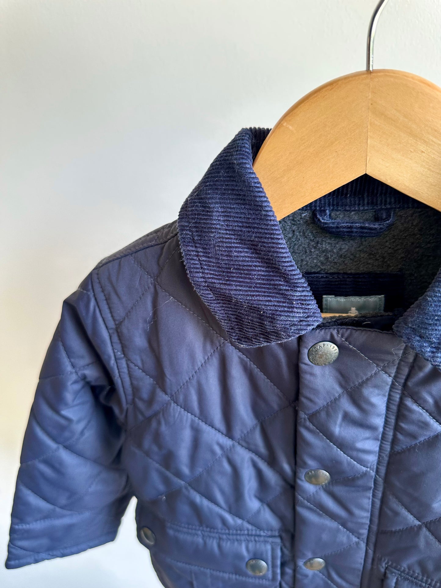 Gap Navy Quilted Jacket / 12-18m