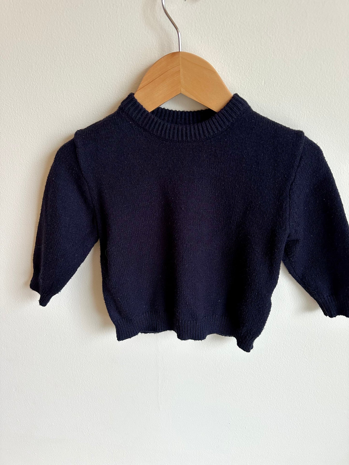 Zara Navy Knit Crewneck / 9-12m