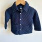 Navy Quilted Shacket / 6-12m