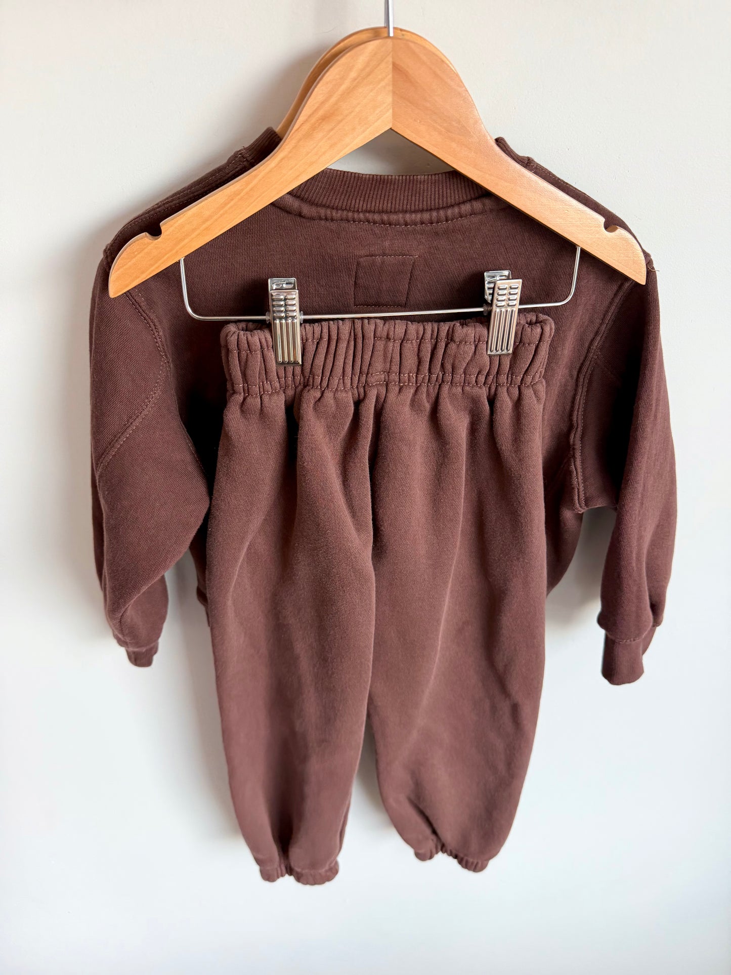Zara Mocha Sweater + Sweatpants Set / 5-6 years