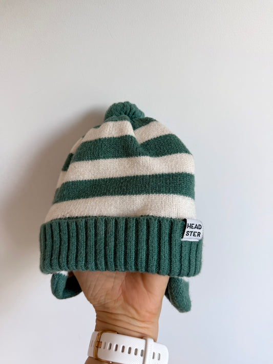 Headster Green StripedToque / Small (0-6m)