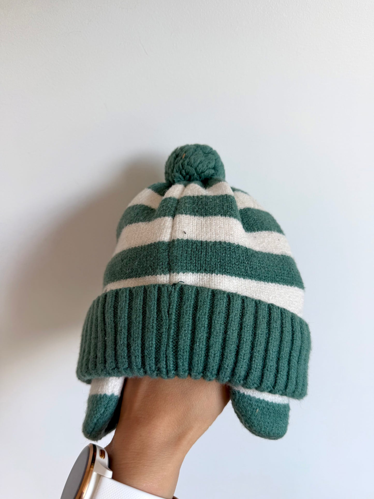 Headster Green StripedToque / Small (0-6m)