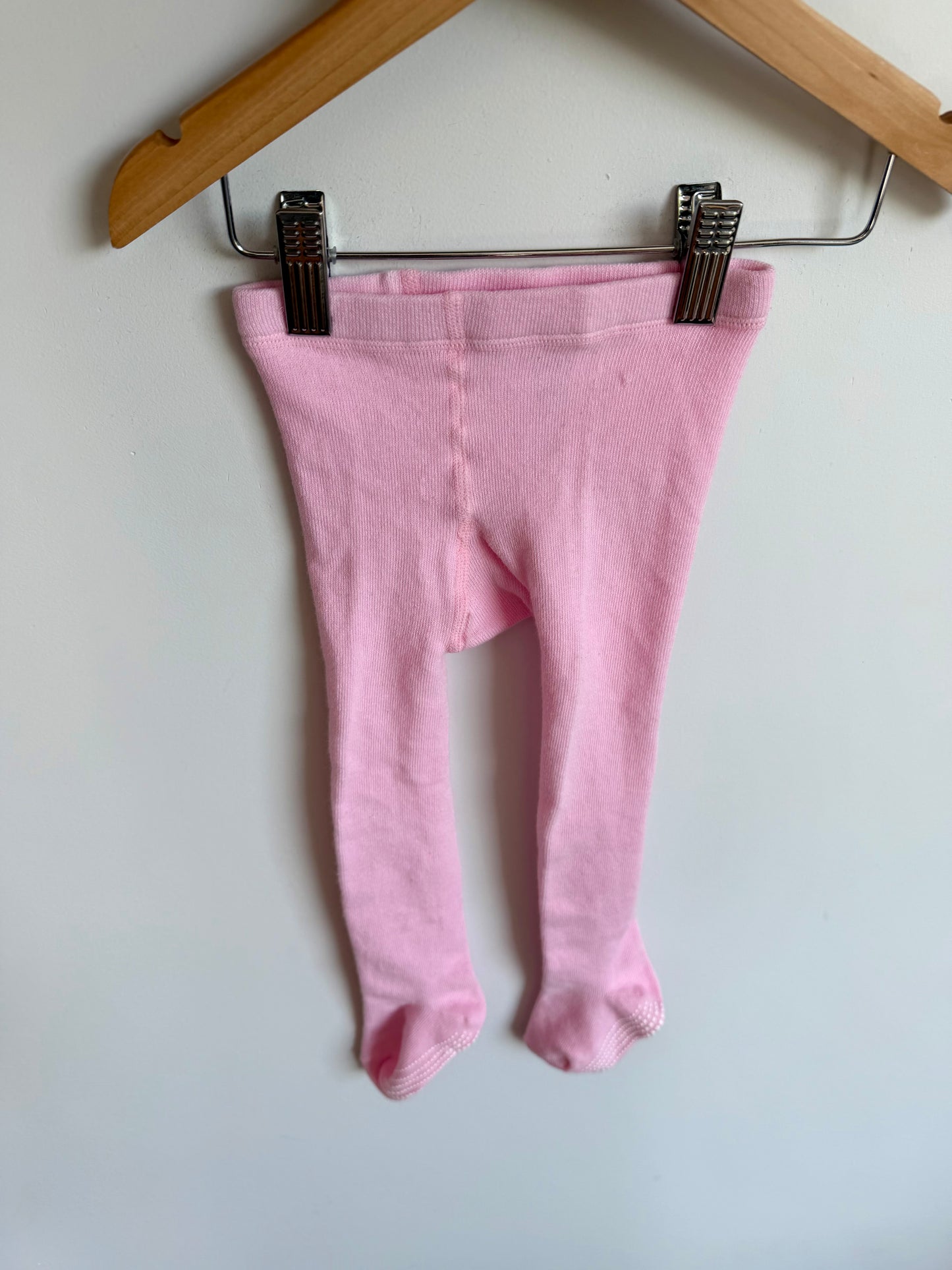 Pink Grippy Footed Tights / 12-24m