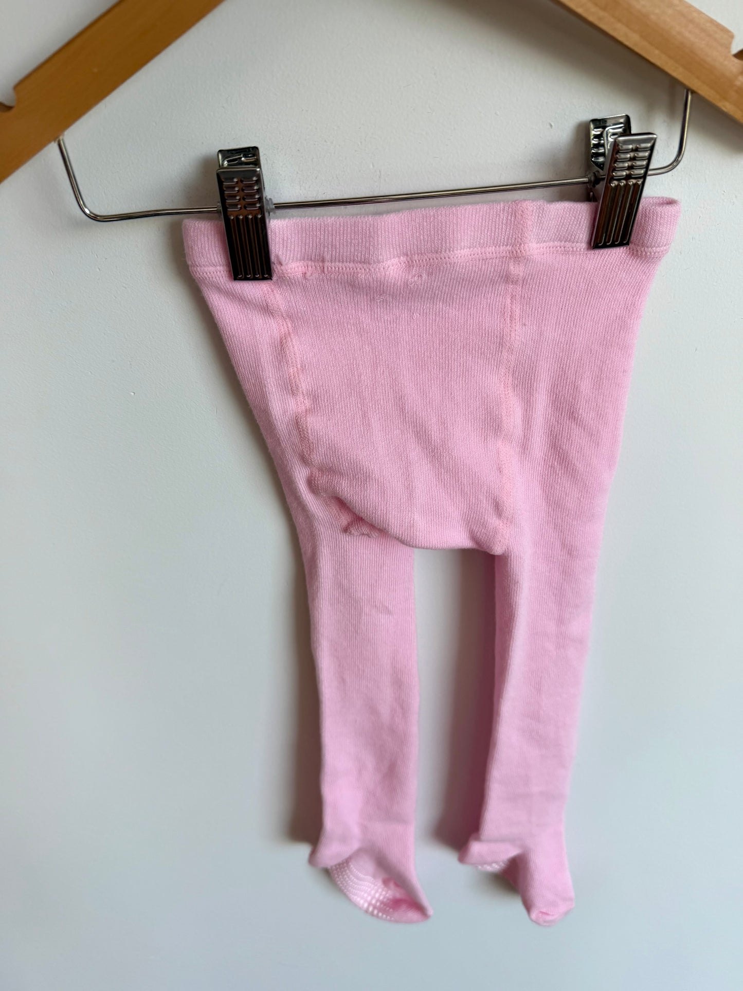 Pink Grippy Footed Tights / 12-24m