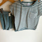 Soft Knit Terry Striped Tee + Shorts Set / 18-24m