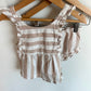 Tan Ruffle Top + Shorties Set / 18m
