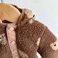Bear Hooded Brown Coat / 3-6m