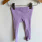 Lavender Grippy Footed Tights / 12-24m