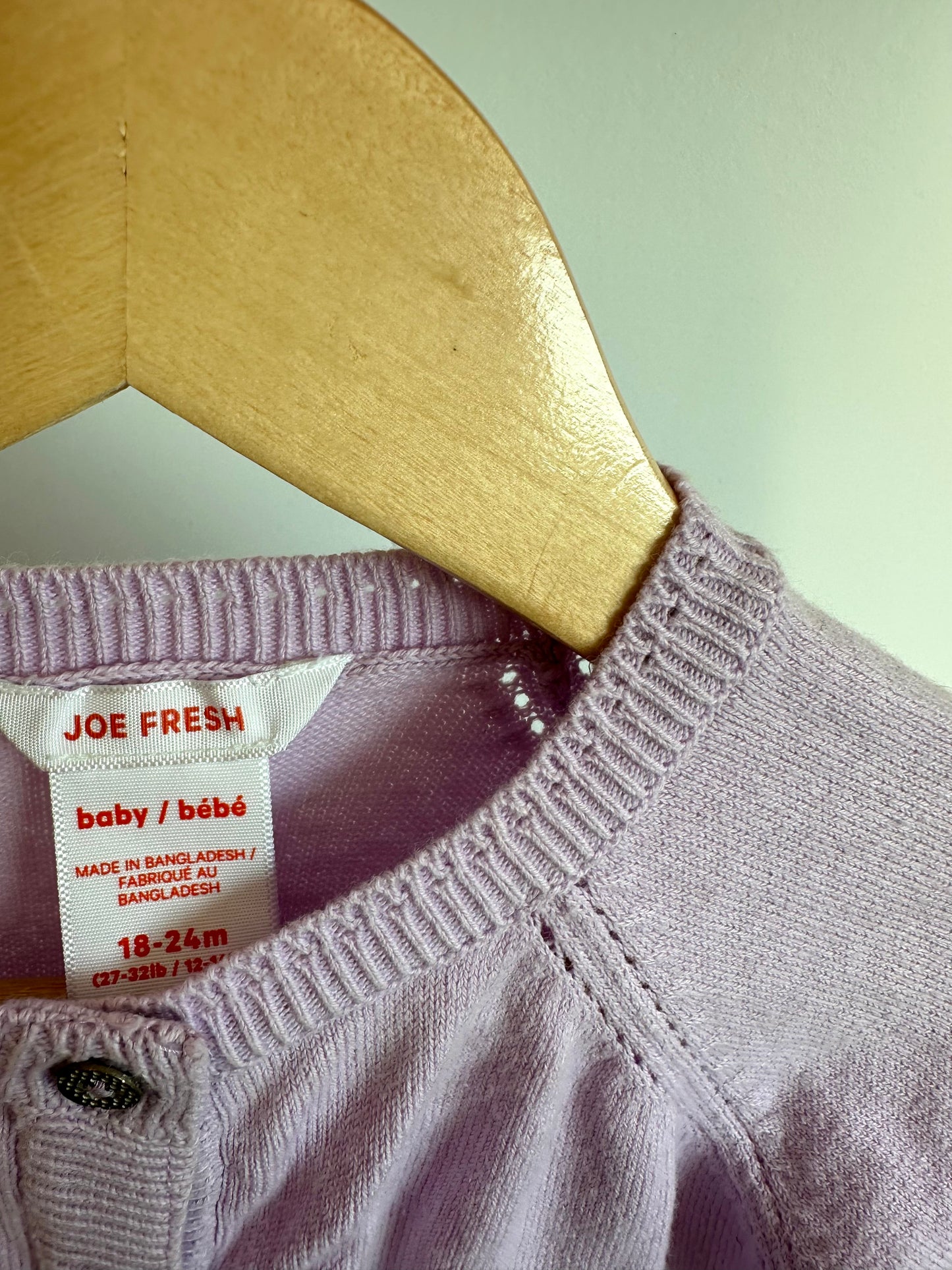 Periwinkle Button up Cardigan / 18-24m