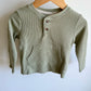 Waffle Sage Long Sleeve Top / 18-24m