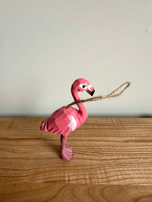 Flamingo Wooden Ornament
