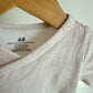 H&M Organic Cotton Pink Speckled Long Sleeve Bodysuit / 4-6m