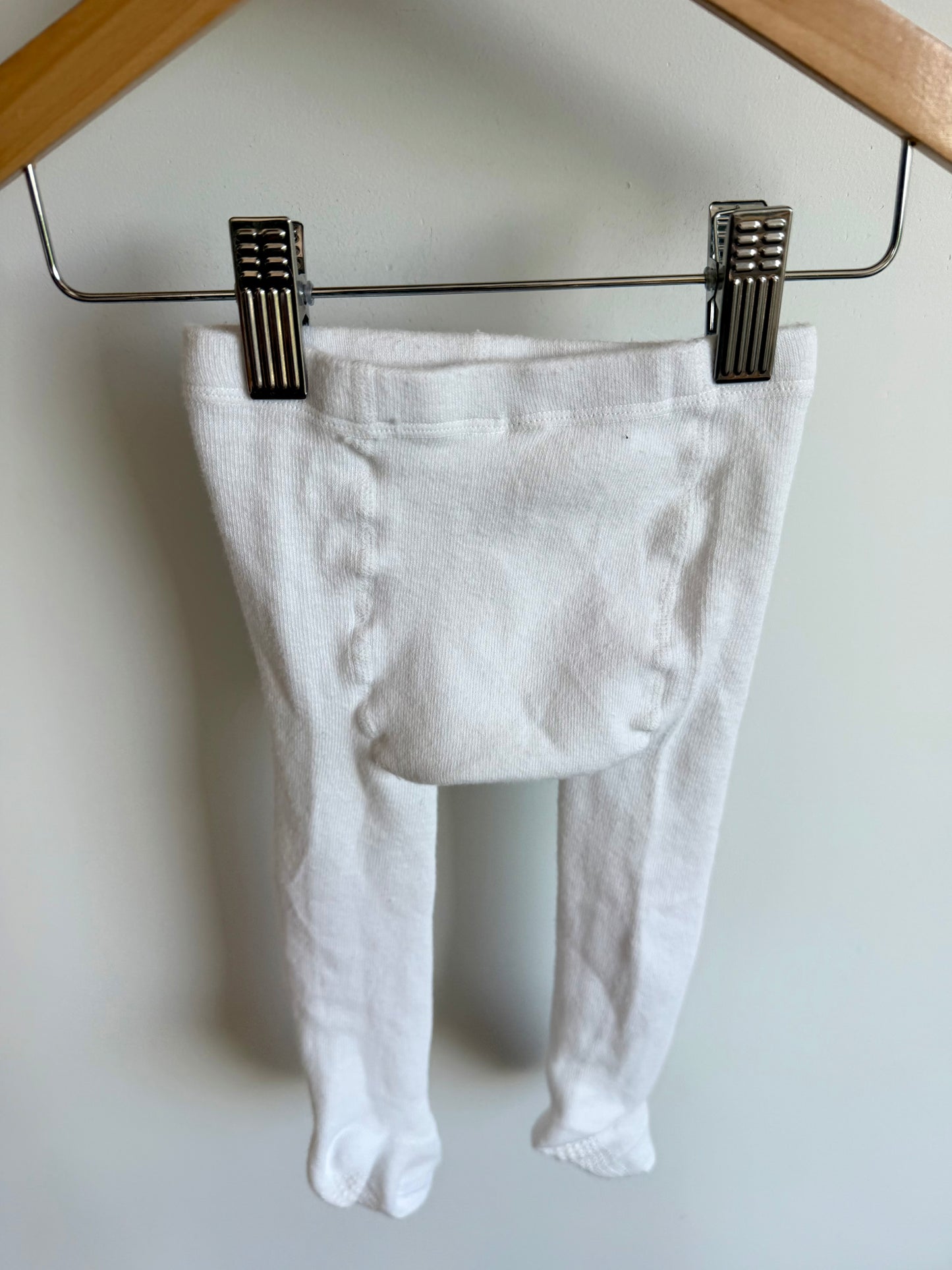 White Grippy Footed Tights / 12-24m