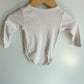 H&M Organic Cotton Pink Speckled Long Sleeve Bodysuit / 4-6m