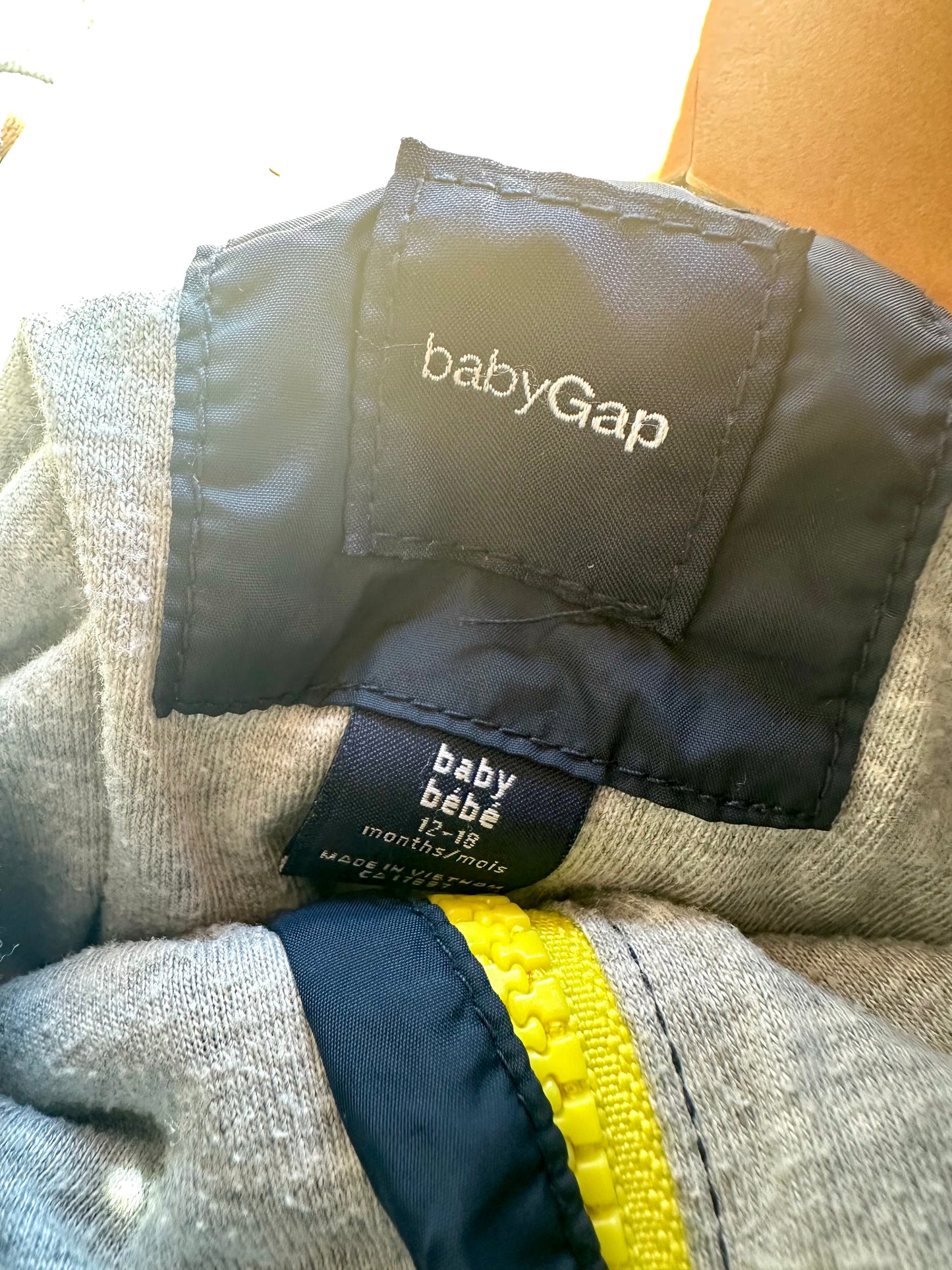 Gap Navy Hooded Jacket / 12-18m