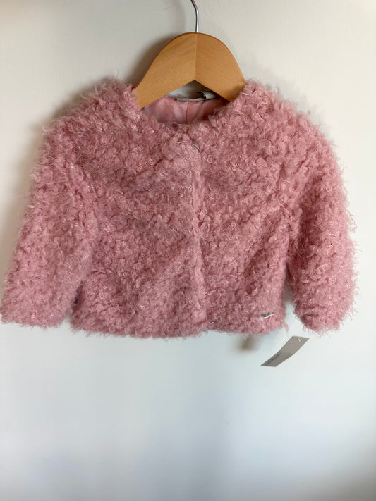 CK Pink Fuzzy Coat (With Tags) / 12-18m
