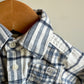 Cream Button Up Long Sleeve Blue Lines / 3m