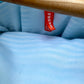 Striped Aqua Ruffle Swim Suit / 12-18m